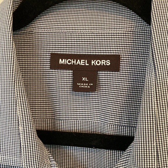 Michael Kors Blue and White Checked Shirt - Picture 4 of 7